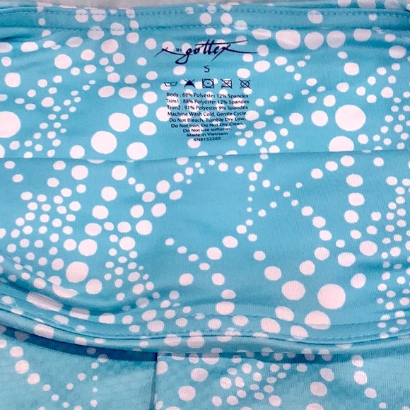 NWOT Gottex Lifestyle Jane Athletic Golf & Tennis Aqua Drops Skort - Picture 8 of 8